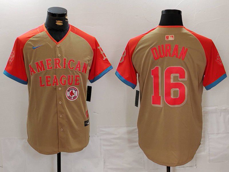 Men Boston Red Sox #16 Duran Orange All star 2024 Nike MLB Jersey style 1->boston red sox->MLB Jersey